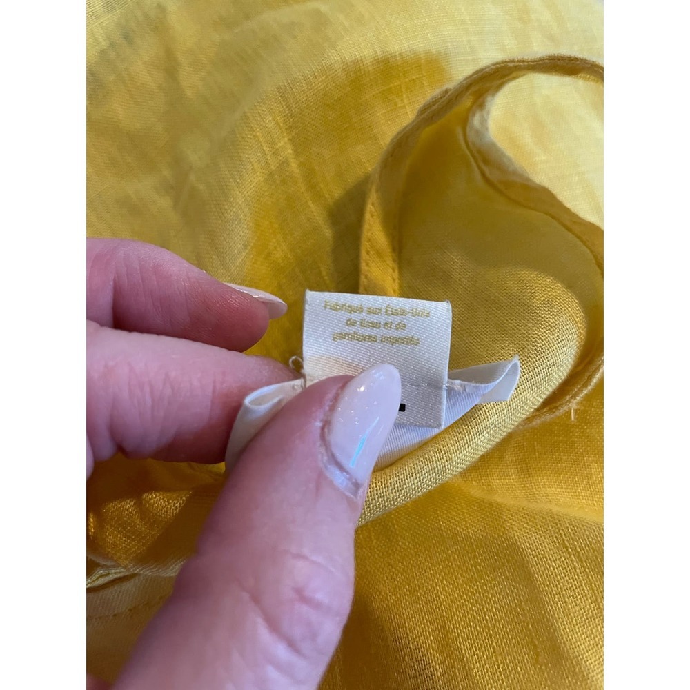 Mave Anthropologie Yellow Linen Tank Top - Picture 4 of 4
